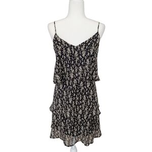 Terri Leigh's Gilli Black Mix White Floral Presley Mini Dress NWT Size Large